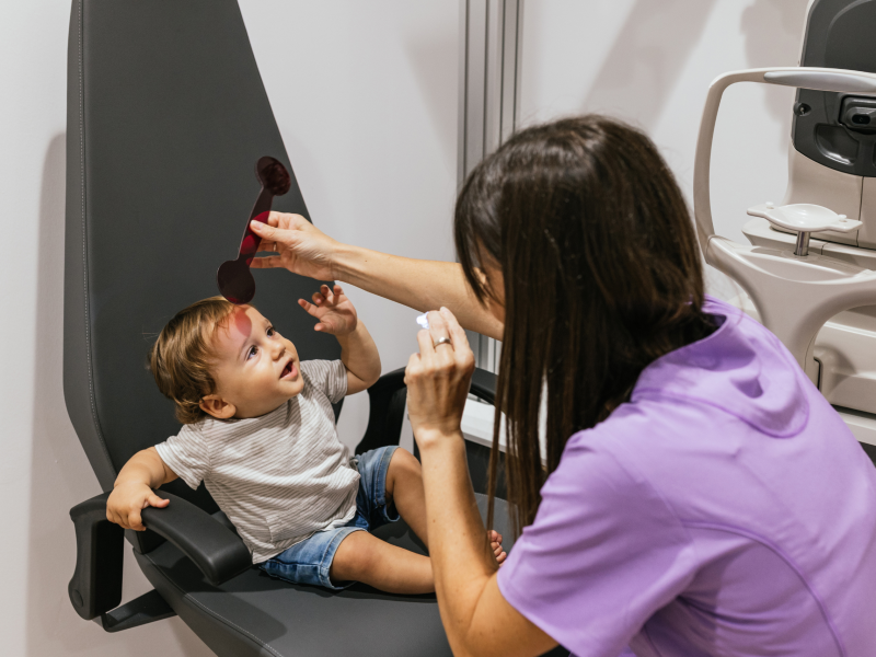 Pediatric patient vision exam