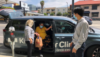 Patient using transportation service