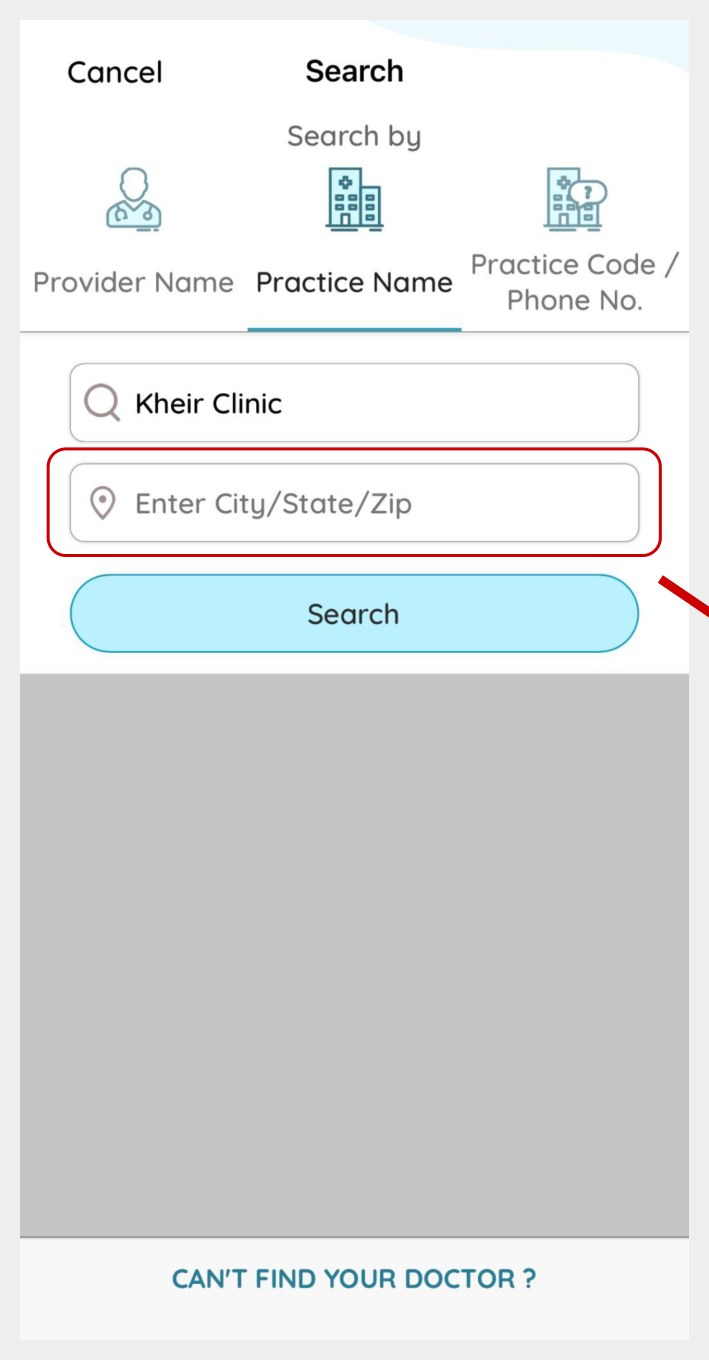 Search Practice Name